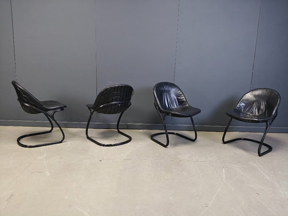 Image 1 of Gastone Rinaldi Esszimmerstühle „Pascale“, 1970er Jahre – 4er-Set