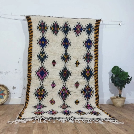 Handmade Berber Rug Beni Ourain Style 250 x 140 cm - Handmade Berber Rug Beni Ourain Style