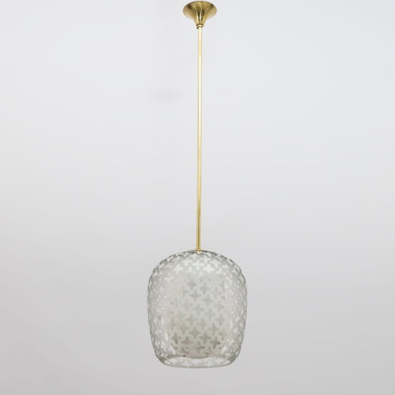 Image 1 of Lampe à suspension Cora du Mid Century par Wilhelm Wagenfeld pour Peill & Putzler, années 1950