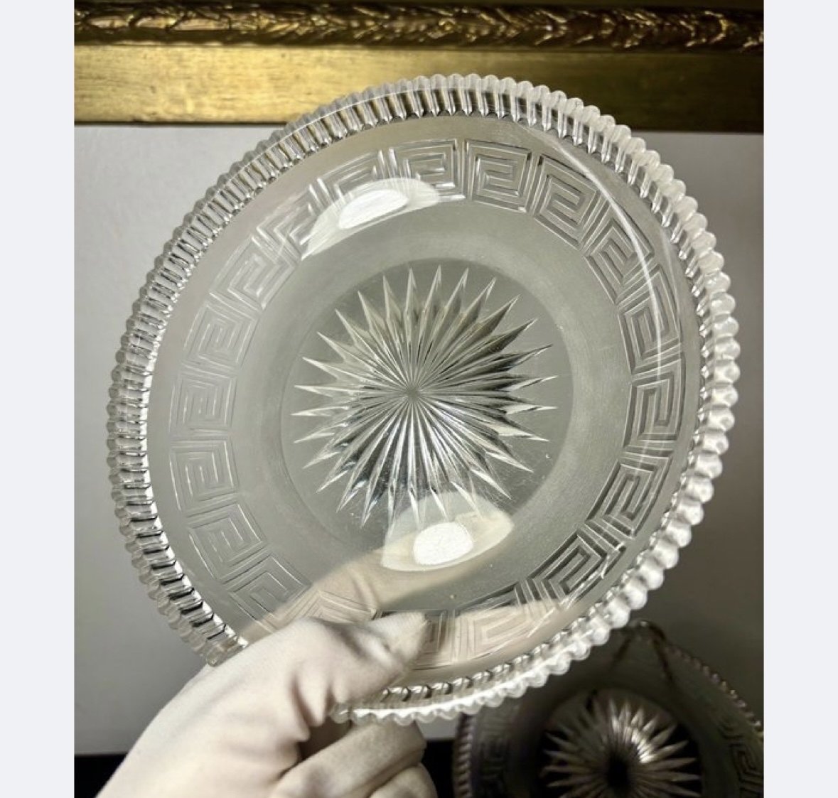 4 Plates Baccarat 2/2 in Antique Greek Key | €120 | Whoppah 4 Plates Baccarat 2/2 in Antique Greek Key | €120 | Whoppah
