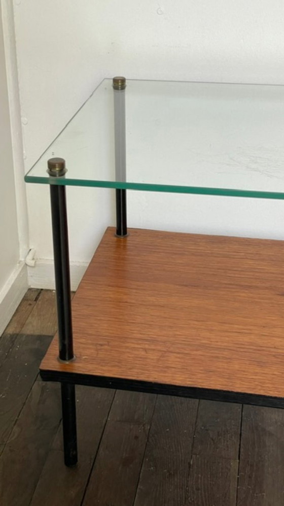 1960 Double-Tier Coffee Table – Saint Gobain, Brass, Metal (photo 10 of 31)