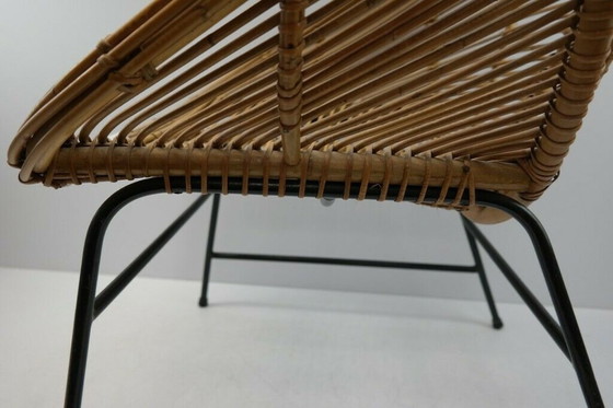 Image 1 of Mid Century bamboe-zand-ijzeren stoel, 1960