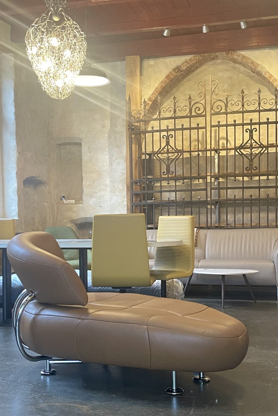 Image 1 of Poltrona/chaise longue Leolux Kikko in pelle Noli