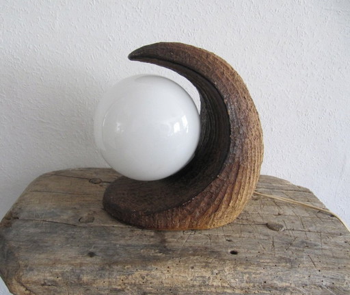 Aardewerken keramische tafellamp lamp Doria Leuchten, 70's