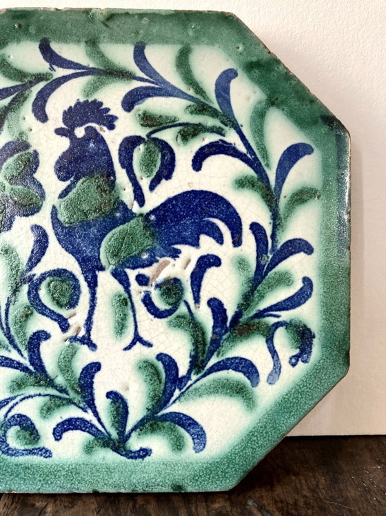 Image 1 of Antique Andalusian tile from Triana (Seville), late 19th century