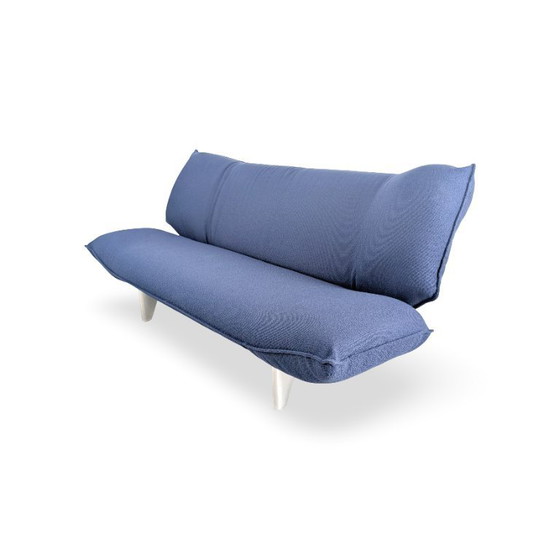 Image 1 of Original Leolux Tango Sofa Design Couch Fabric Blue Italy