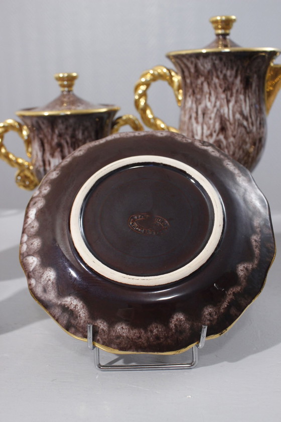 Image 1 of Marius Giuge À Vallauris - 40-delig ontbijtset Frankrijk 1950