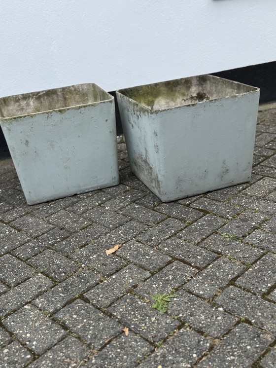 Image 1 of Pair of Willy Guhl Square Planters