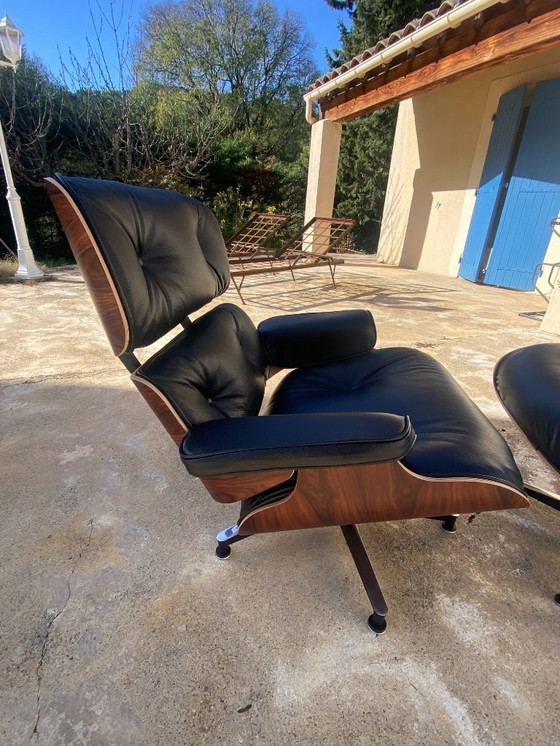 Image 1 of Sillón y otomana Charles Eames, negro semigrano, Herman Miller, 2010