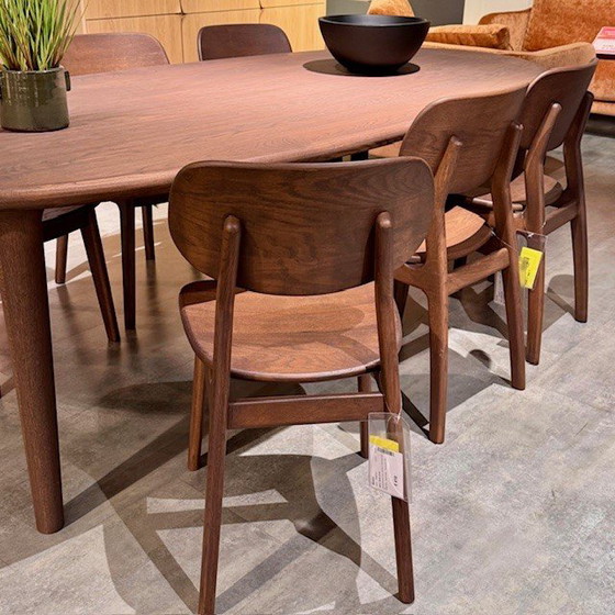 Image 1 of Table de salle à manger Theuns Sento - 200x90 avec chaises (ensemble de 6)