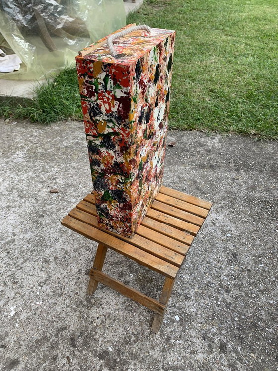 Wooden Hand Painted Wine Bottle Holder, 2010s – Wine racks (photo 3 of 4)