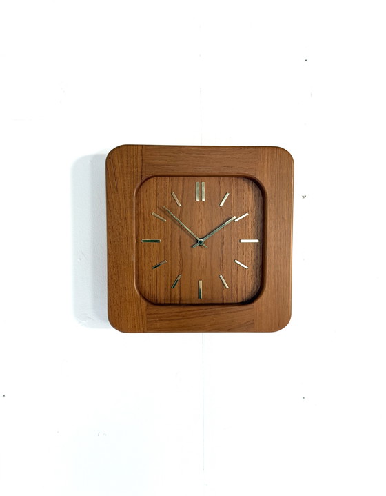 Image 1 of Vintage Teak Wall Clock, Westminster '70