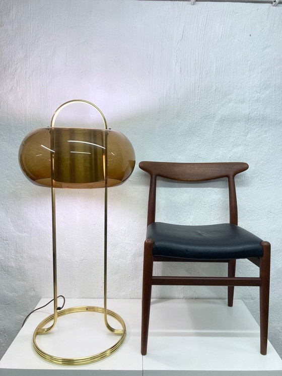 Image 1 of Lámpara de pie 70s space age de Temde latón plástico