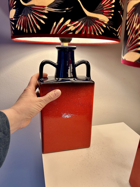 Image 1 of A pair of unique designer lamps by Walter Brecht - West German Pottery