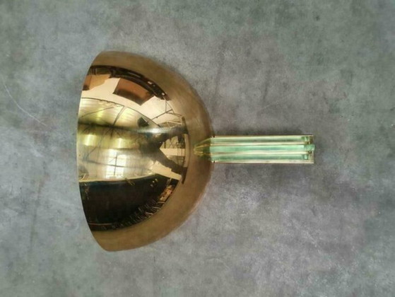 Image 1 of Art Deco franse Wandlamp vintage messing, Jean Perzel style