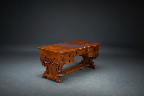 Image 1 of Neo-Renaissance-Schreibtisch, 1920er Jahre