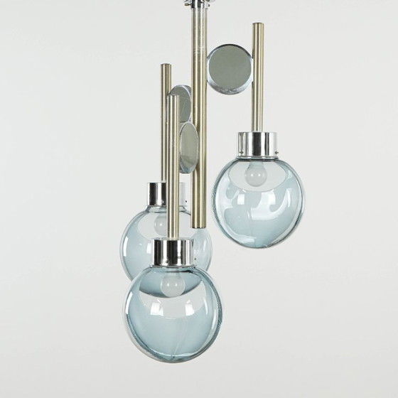 Image 1 of Kroonluchter uit het ruimtetijdperk, Muranoglas, jaren 70, gemaakt in Italië