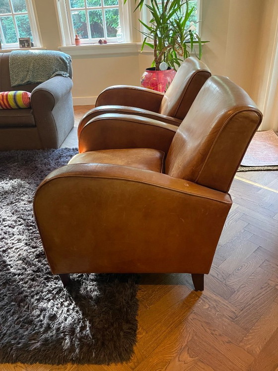2x poltrone in pelle vintage marrone (photo 2 of 5)