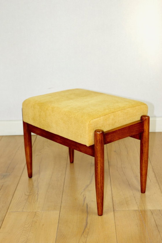 Image 1 of Edmund Homa Stool Yellow Cream Structural Seat