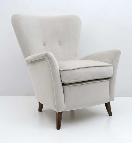 Image 1 of Sillón italiano Art Déco de Gio Ponti, del Hotel Bristol Merano, década de 1950.