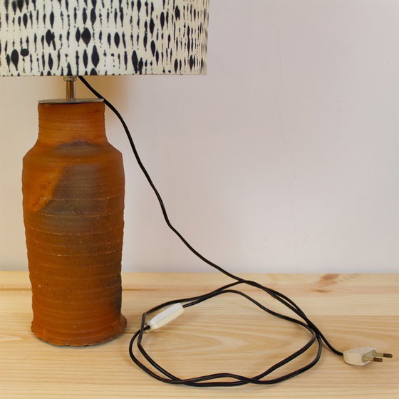 Image 1 of Table Lamp with Fabric Lampshade