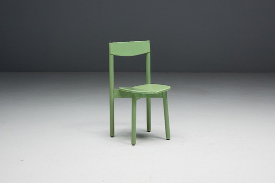 Image 1 of Groene eetkamerstoelen van Pierre Gautier Delaye, Frankrijk, 1965