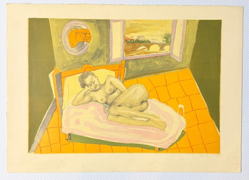 Ugo Attardi Lithographie 50x70 cm, figurativ, moderne Kunst