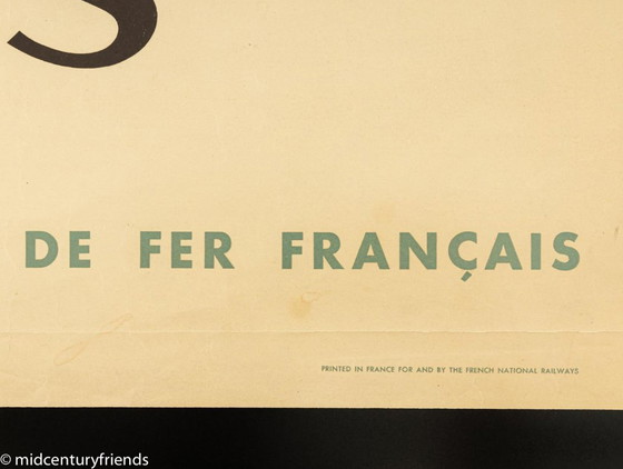Reclameposter "Notre Dame" Franse Nationale Spoorwegen, 87 x 123 cm – SNCF, Glass, Paper (photo 6 of 16)
