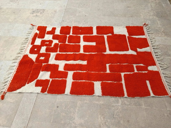 Tappeto marocchino in lana fatto a mano, grande dimensione 250x150 cm, artigianale. – Tappeti, Wool (photo 4 of 10)