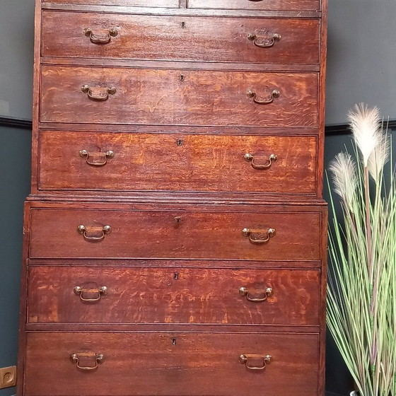 Image 1 of George III chest on chest ladekast uit 1830