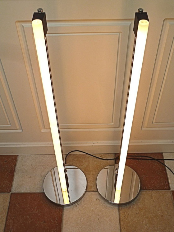 2x ClassiCon Tube Light Eileen Gray – 1927 – Vloerlampen, Glass, Chrome (photo 14 of 18)