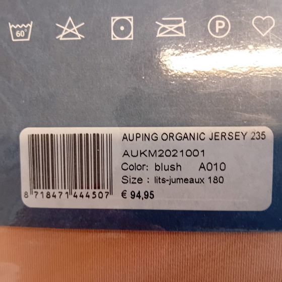 Image 1 of Jersey fitted sheet 235 blush 180x200/210