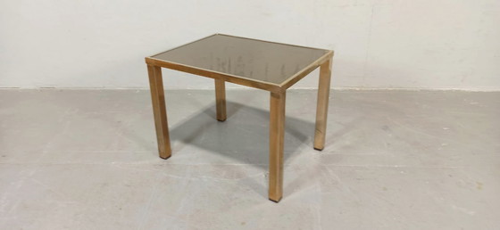 Image 1 of Belgo Chrom Dewulf smoked glass side table 