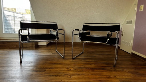 2 originele Knoll Wassily-stoelen | Marcel Breuer, jaren 80