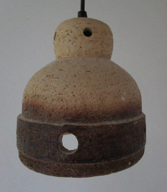 Vintage Brutalistische Keramische Hanglamp Uit De Jaren 70 – Hanglampen, Ceramic (photo 8 of 12)