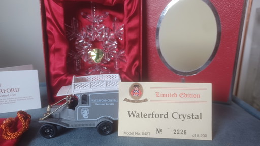 Adorno navideño de cristal para árbol de Navidad de Waterford Crystals, cristal de nieve