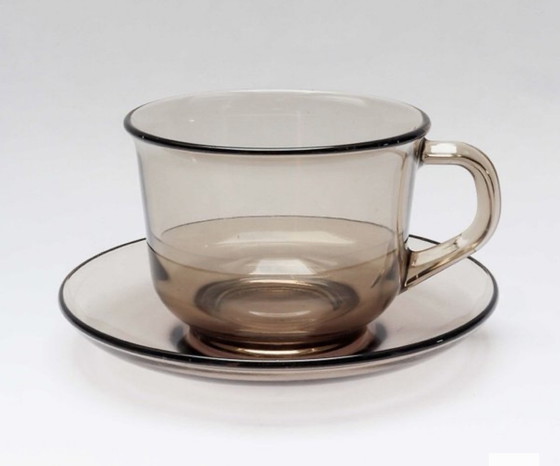 Image 1 of Bicchiere vintage francese Arcoroc: scatola da 6 tazze e piattini