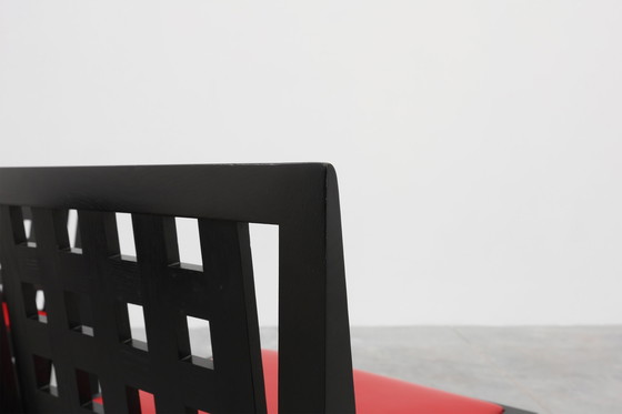 Image 1 of Ensemble de 4 chaises de salle à manger DS3 par Charles Rennie Mackintosh pour Atelier international, Italie, années 1970