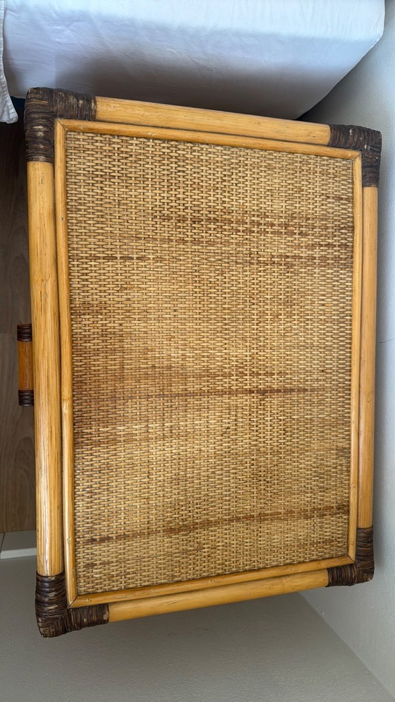 Vintage Rotan/Bamboo Cabinet – Nachtkastjes, Rattan, Wood (photo 6 of 6)
