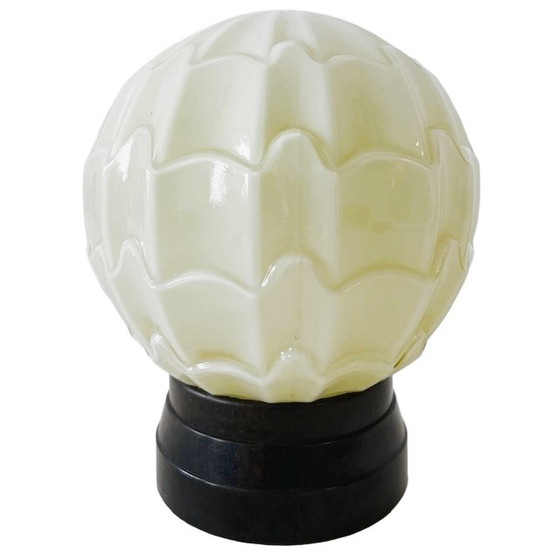 Image 1 of Thabur Art Deco Plafondlamp beige 1930'S plafonnière