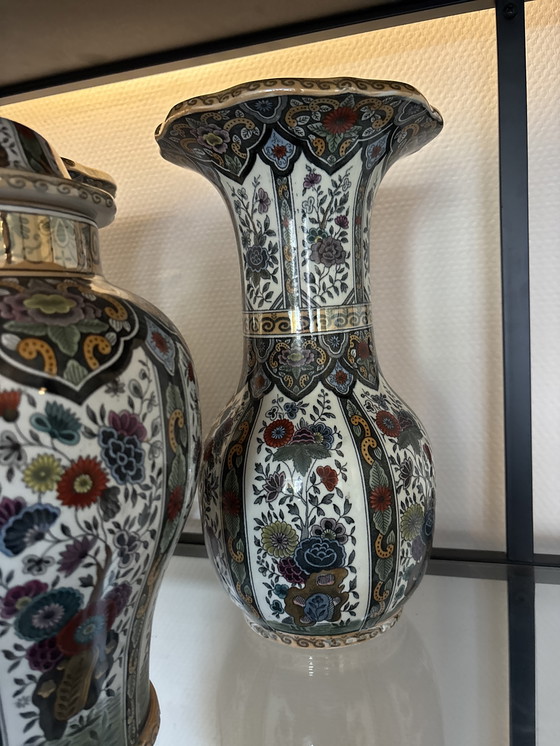 Image 1 of Petrus Regout - Juego de jarrones