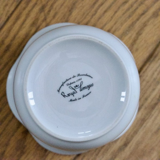 Image 1 of Royal Limoges porcelain vase with a blue bird