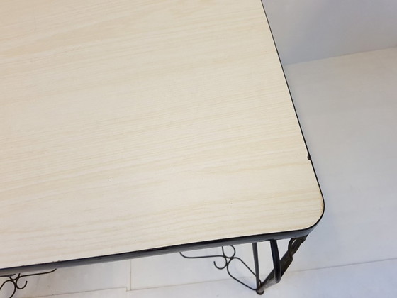 Image 1 of TABLE FORMICA PIQUE COEUR TREFLE CARREAU 1950 VINTAGE 50S ROCKABILLY 50'S
