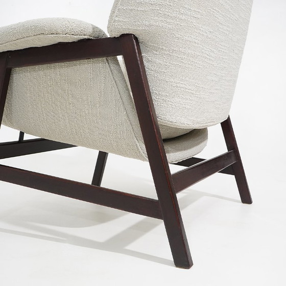 Poltrona „849“ di Gianfranco Frattini per Cassina, anni '50, Poltrone, Metallo, Beige (foto 10 di 12)