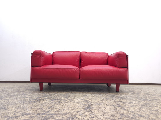 Image 1 of Poltrona Frau Twice sofa two seater designer sofa leather sofa couch red