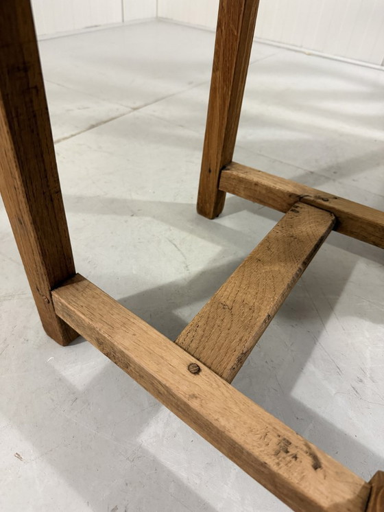 Image 1 of 6 sillas de comedor rústicas antiguas de roble con respaldo alto, década de 1900