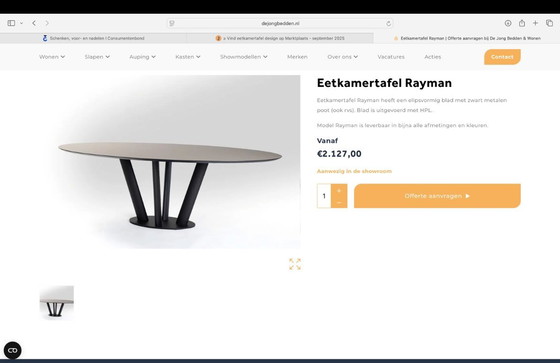 Image 1 of Rayman Dining Table Ellipse in New Condition