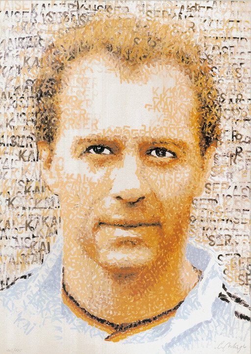Britz, Chris - Kaiser (Franz Beckenbauer) - Handsigned - Offset lithograph
