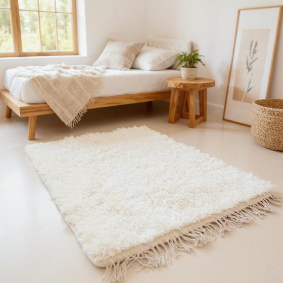Hand-Woven Natural Wool Rug, Artisan Made, Size 2/3 M – Alessi, Rugs & carpets (photo 3 of 7)