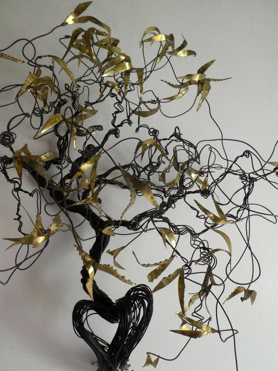 Brass Wall Sculpture by Daniel D'Haeseleer, 1970s (photo 2 of 11)